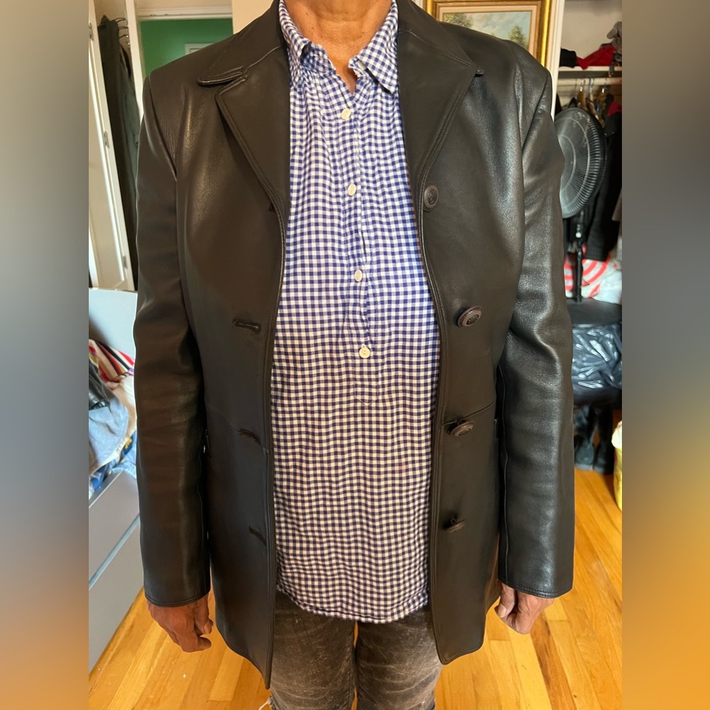 GIANNI VERSACE Real Leather Blazer